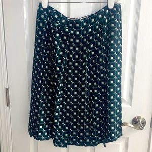 JCREW Double Pleated MIDI Skirt Geo Shadowbox